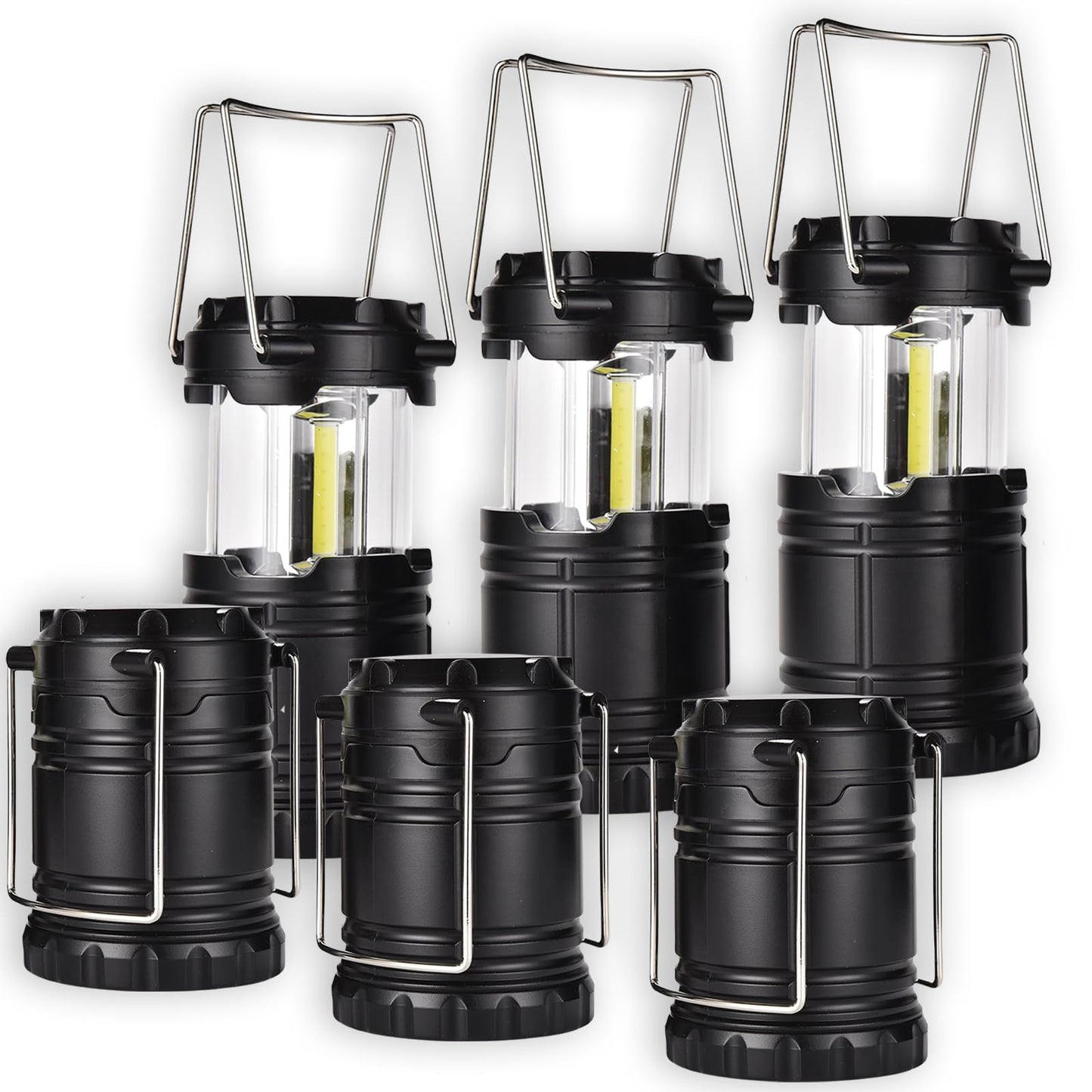 Kpkjoo Led Camping Lantern - Super Bright, Battery Operated, Black, Model 5800, Ideal For Outdoor Hiking & Emergency Use