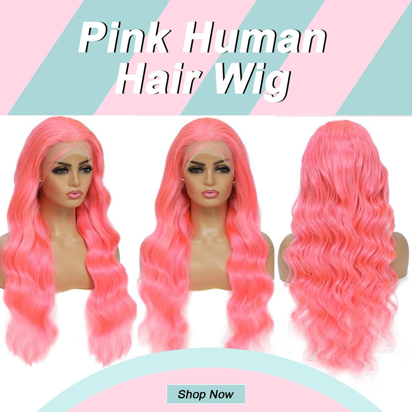 Shciyair Pink Wig Human Hair 13x4 Body Wave HD Lace Front Wigs Human Hair Pre Plucked 200 Density HD Lace Frontal Wigs Human Hai
