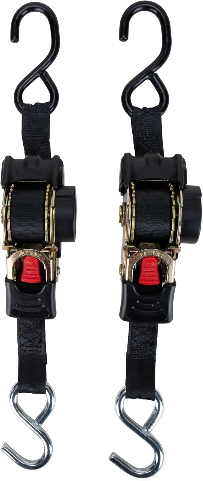 Camco Retractable Transom Tie Down Straps, 6-Foot, 1,500 lb Break Strength, 500 lb Safe Working Load, 2-Pack (50033)