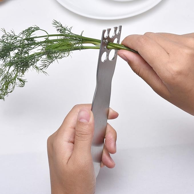 Stainless Steel Herb Stripper, Kale and Herb Stripping Tool/Vegetable Leaf Remover/Separator, Kitchen Gadgets/Stocking Stuffers for Women/Men/Adult
