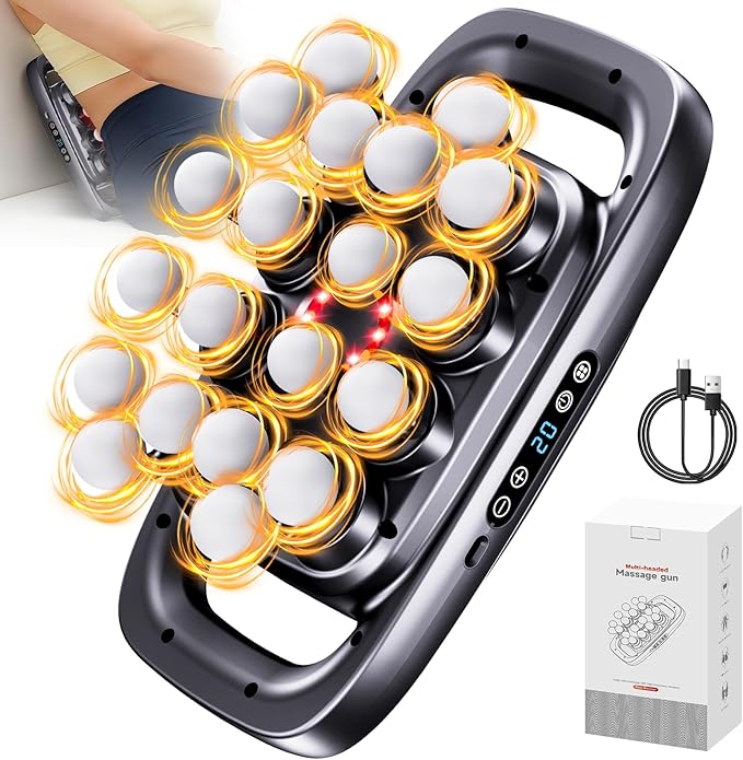 ENRIPRT 20 Head Massage Gun Deep Tissue, 2026 Upgrade Back Muscle Massager with3 Modes & 30 Intensities,2600mAh,6H Runtime...