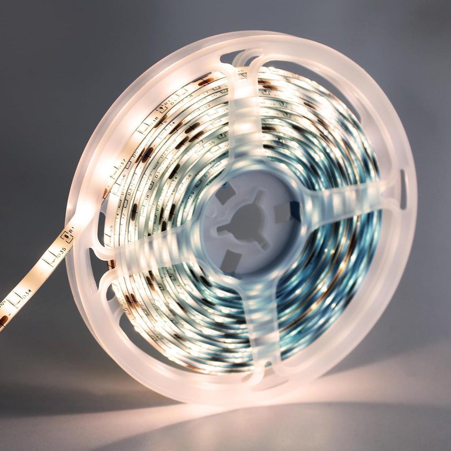 iNextStation LED Strip Light 16.4ft 300 LEDs 12V Warm White Flexible Tape Light for Bedroom Kitchen Cabinet TV