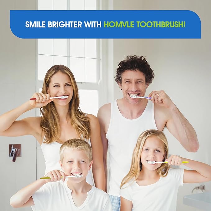 Homvle 48 Packs Disposable Toothbrushes with Toothpaste, Individually Wrapped Travel Toothbrush and Toothpaste Buld for Travel Size Toiletries, OCC, Airbnb, Dentist, Office/4 Colorful