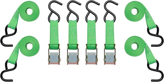 SmartStraps 10-Foot Cambuckle (4pk) 900 lbs Break Strength, 300 lbs Safe Work Load– Tie Down Fragile and Lighter Loads for...