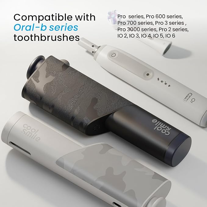 CoolSmile Charging Travel Case Compatible with Oral B Electric Toothbrushes, Fits Oral-B pro 2/ pro 3, pro 600/700/ 1000/1500/ 2000/3000/ 3500/5000/ 7000/ io2/ io3/ io4/ io5/ io6, Blue