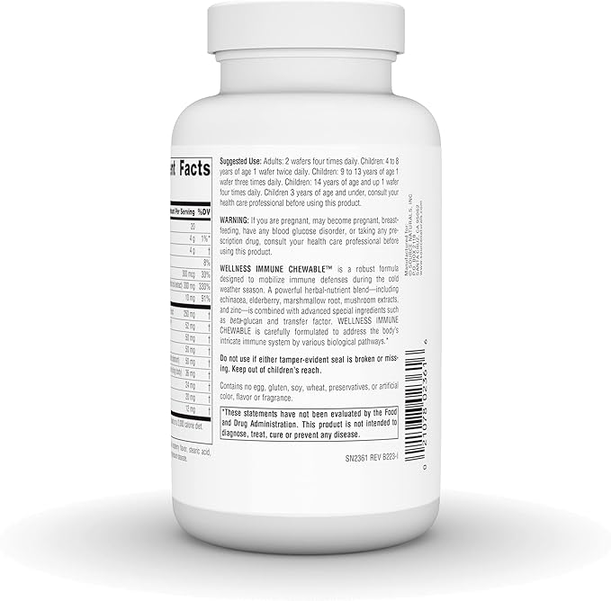 Source Naturals Wellness Immune Chewable, Great-Tasting Defense Complex* - 60 Wafers
