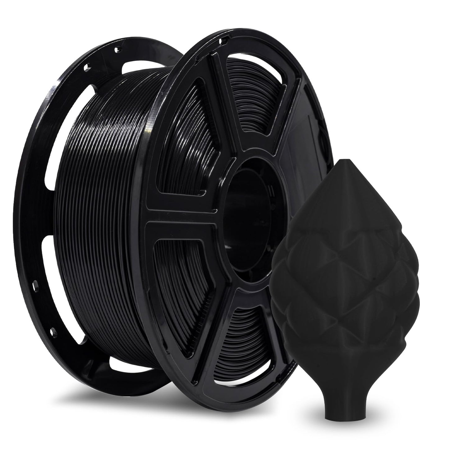 FLASHFORGE ABS Pro Filament 1.75mm Black, 3D Printer Filament 1kg (2.2lbs) Spool-Dimensional Accuracy +/- 0.02mm, Hot Deformatio