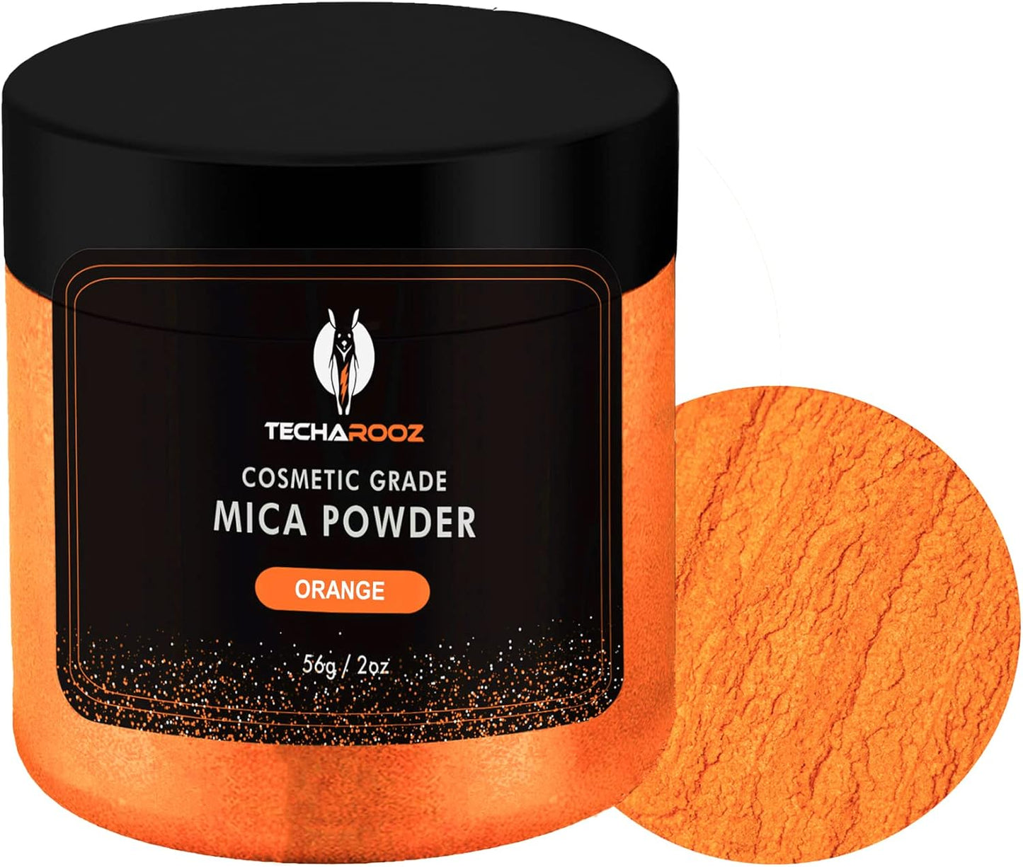 Orange Mica Powder for Epoxy Resin 56g / 2oz. Jar - Techarooz 2 Tone Resin Dye Color Pigment Powder for Lip Gloss, Nails, Colorant for Slime Bath Bombs Soap Making & Polymer Clay