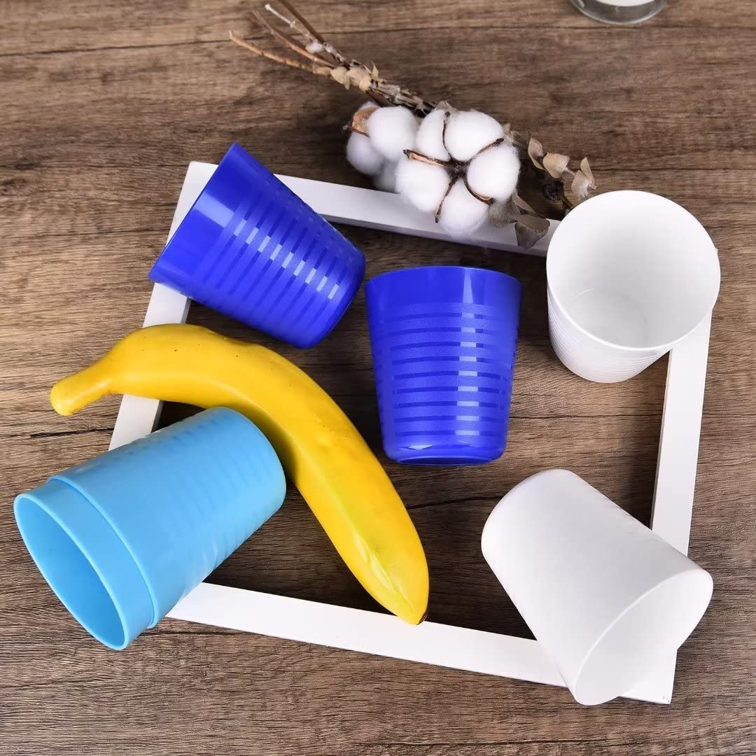 fulong Eco-friendly Unbreakable BPA Free Dishwasher Safe Plastic Drinking Cups for kids&Adult,Reusable Water Tumblers dishwasher safe (8oz-Set of 6)