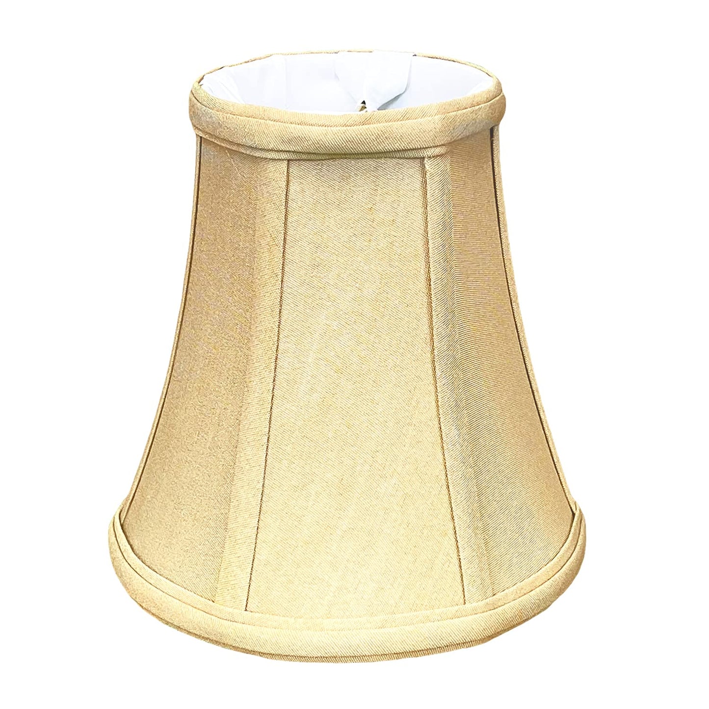 Royal Designs, Inc. True Bell Lamp Shade, Faux Silk, 3.5in x 6in x 6.25in, Antique Gold, Model BSO-704FC-6AGL