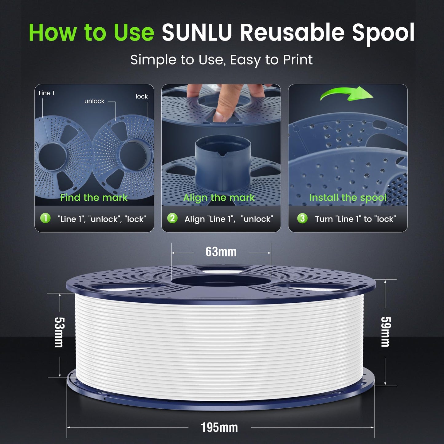 SUNLU High Speed PLA Filament 1.75mm, 30mm/s - 600mm/s Print Range, High Flow Speedy 3D Printer PLA Filament, Designed for Fast Printing, Good for Fast Printing, 1KG Pink
