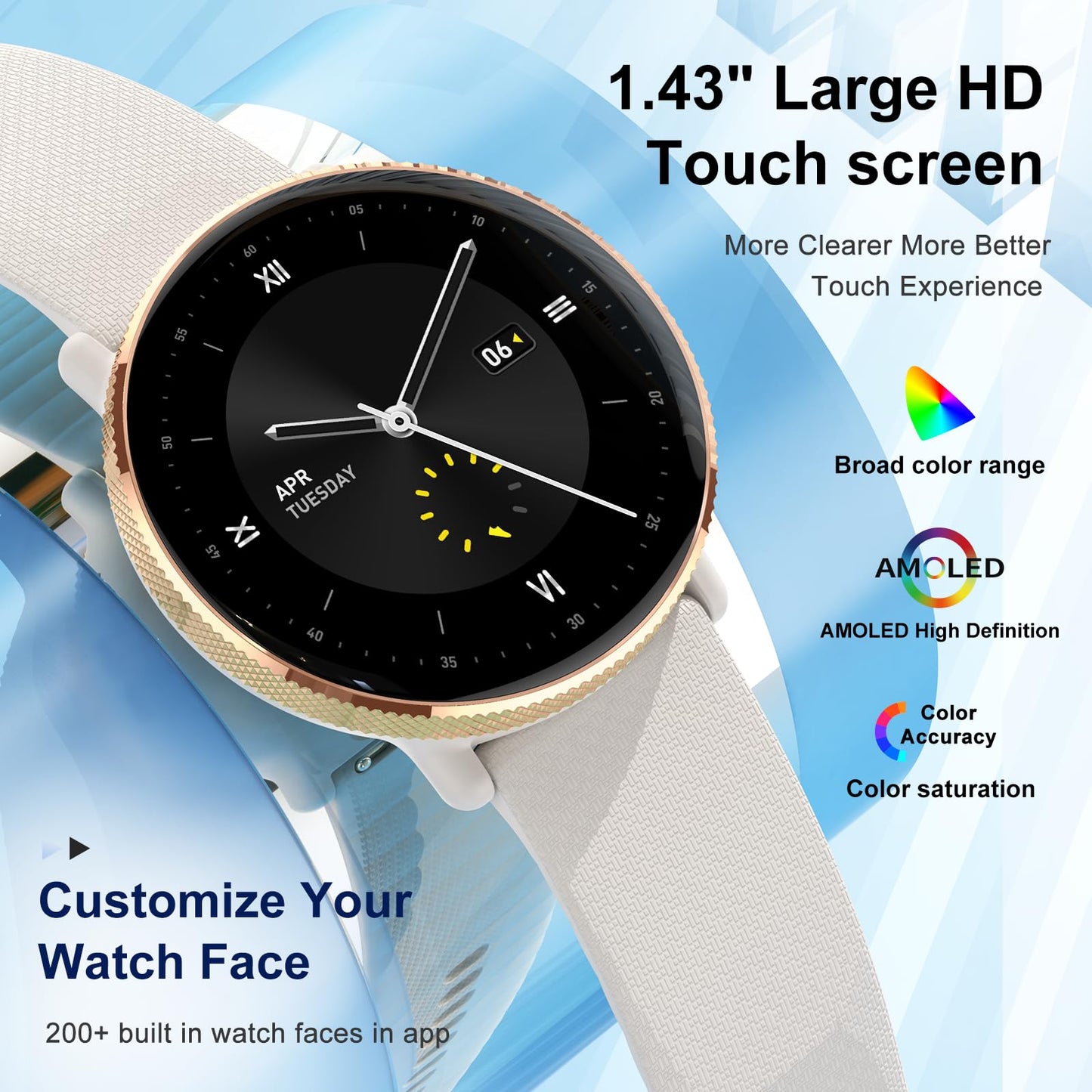 Smart Watch for Women Fitness tracker: Make/Answer Call Smart Watches for Women Waterproof Digital Mens watches Running Smartwatch Android Phone iPhone Samsung Compatible Heart Rate Monitor Step