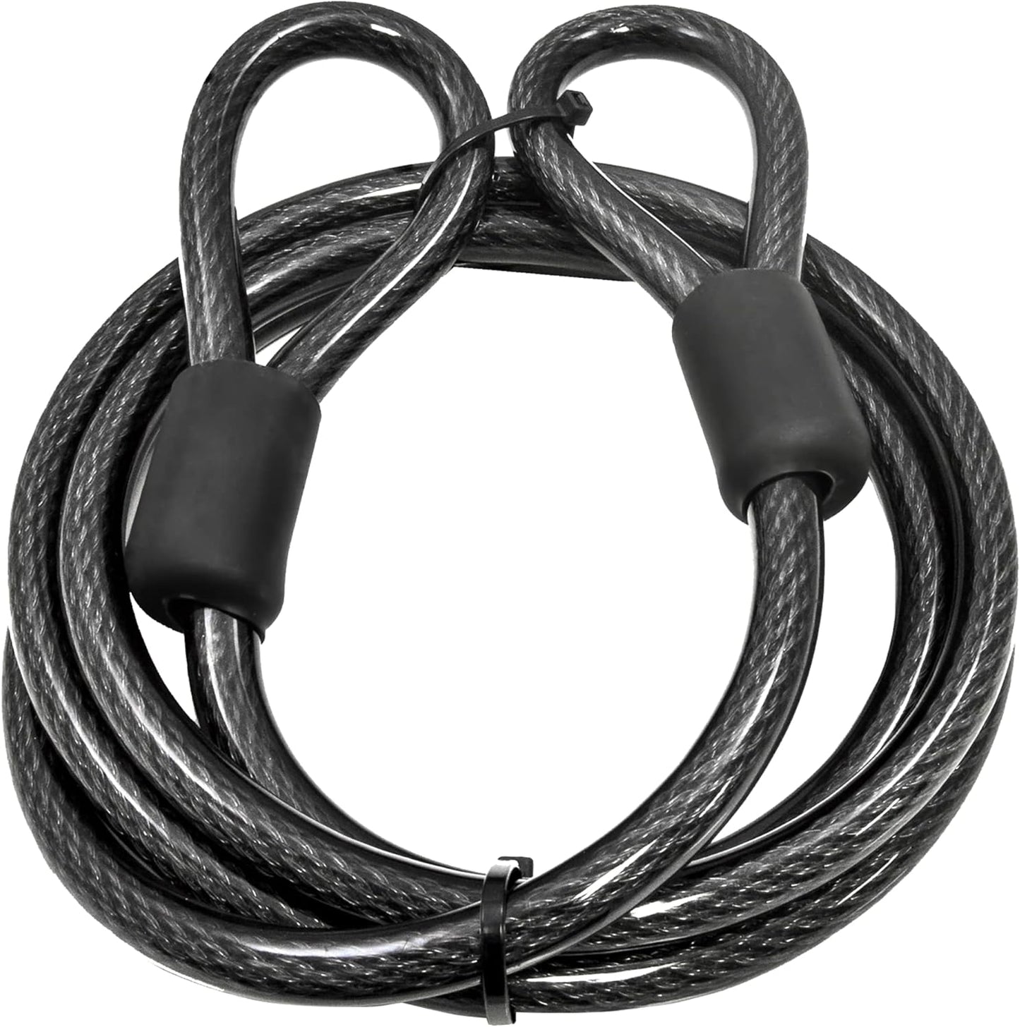 Lumintrail 12mm (1/2 inch) Heavy-Duty Security Cable, Vinyl Coated Braided Steel with Sealed Looped Ends (4', 7', 10', 15', 20', 25' or 30') (20-FT)