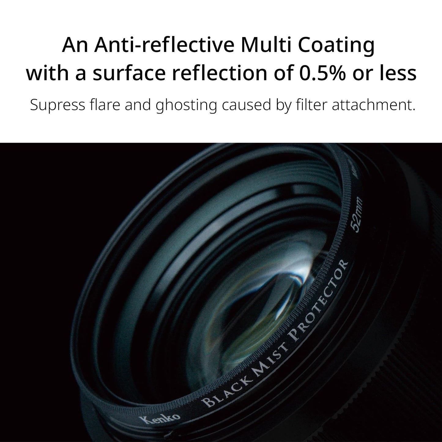 Kenko Lens Protection & Soft Effect Filter Black Mist Protector F49Mm, Multi-Coted, 0.25 Soft Effect, For That Perfect Cinematic