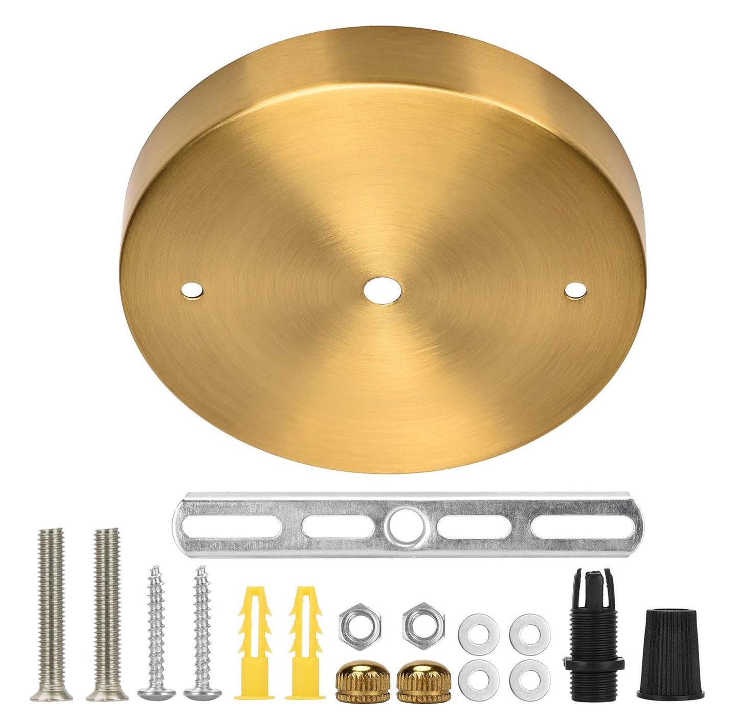 Sangle Sopffy Pendant Light Canopy Kit  5.8 Inches Ceiling Lighting Canopy Kit With All Mounting Hardware Modern Chandelier Ceiling Plate Cover For Pendant Lighting Fixtures (Brass  5.8 Inch)
