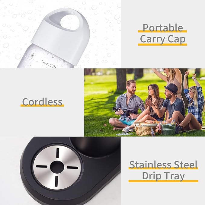 Sparkling Water Machine Soda Maker Beverage Drink Dispenser for Home, Soda Streaming Maker with BPA Free Bottles(1L+0.5L), Seltzer Fizzy Maker Compatible with Screw-in 60L CO2 (NOT Included), Black