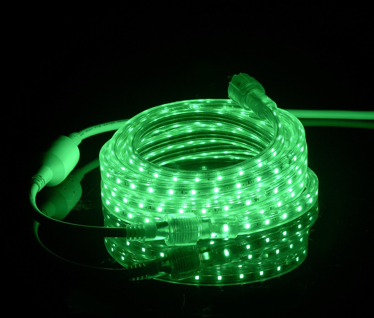 CBconcept LED Strip Rope Light, 40 Feet, 4300 Lumen, Green, Dimmable, 110-120V AC, Indoor Outdoor Use, Model 120VSMD3528