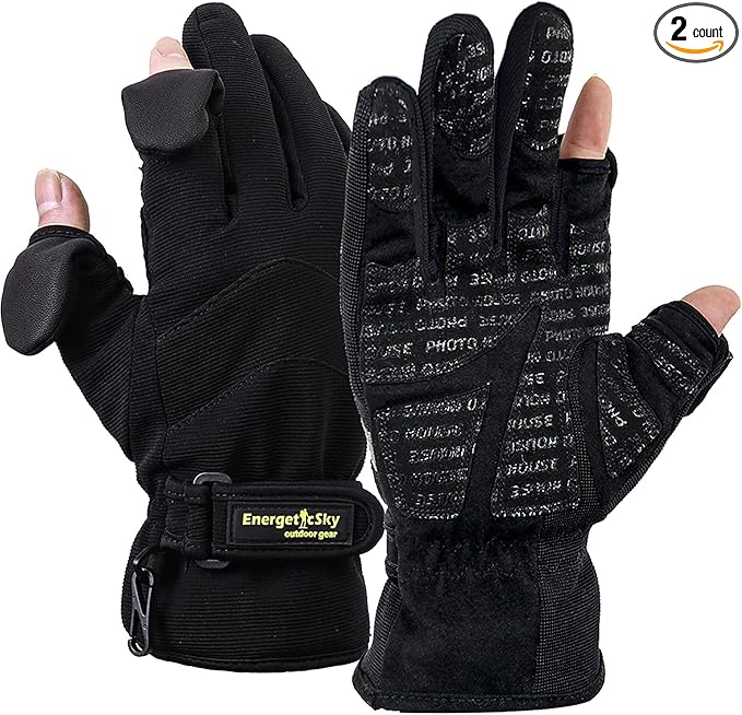 EnergeticSky Waterproof Winter Gloves,3M Thinsulate Ski & Snowboard Gloves for Men and Women,Touchscreen Gloves for Fishin...