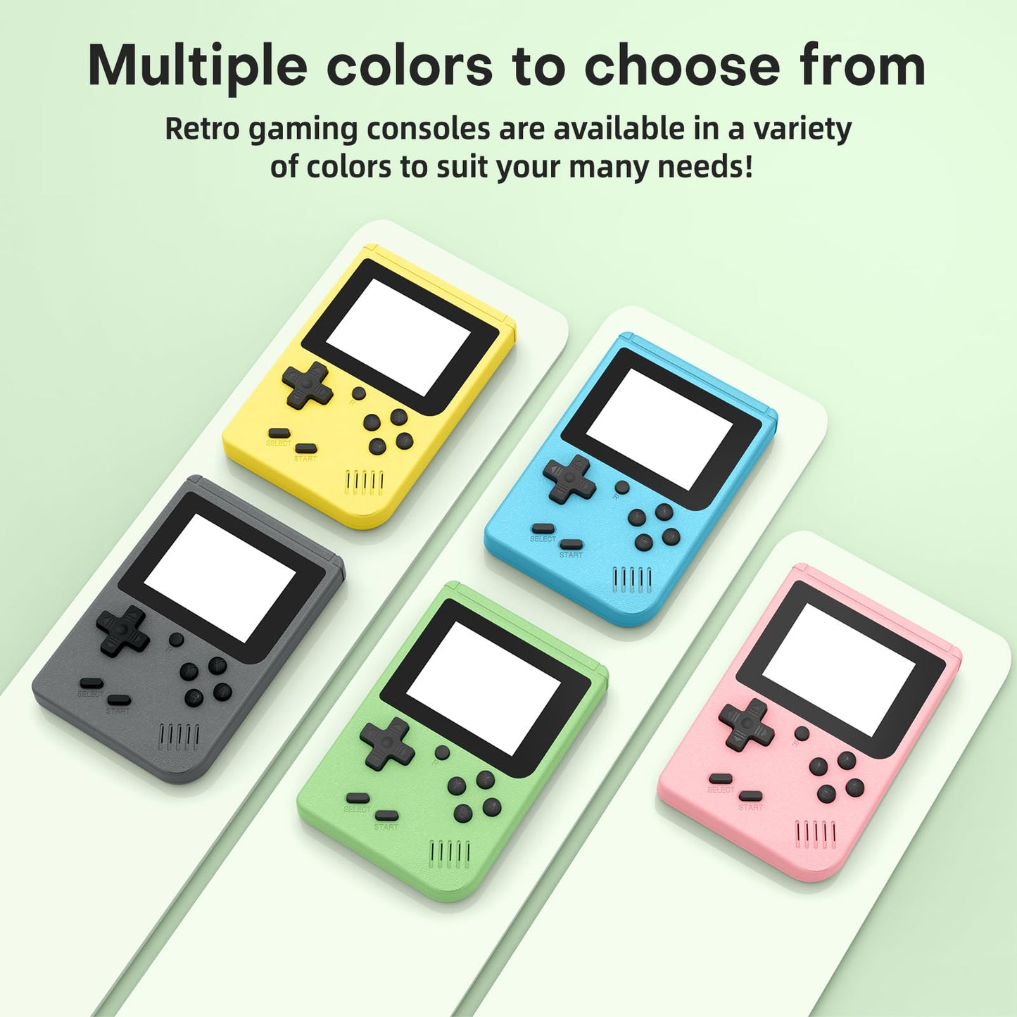 Retro Handheld Game, 3.0 inch LCD Screen Portable Gaming, 1020mAh Rechargeable Battery, Mini Electronic Gaming Player Xmas Birthday-Blue