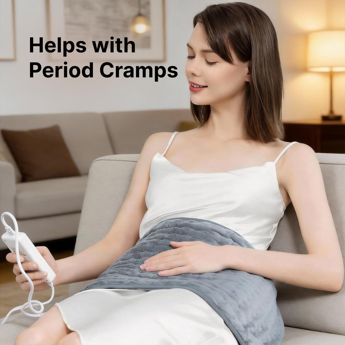 Heating Pad for Back, Neck, and Shoulder Pain Relief, Electric Heat Pad with 6 Heat Levels, Moist Heat Option, Auto Shut-Off, Birthday Christmas Gifts for Women Men Mom Dad Grandma, Gifts for her