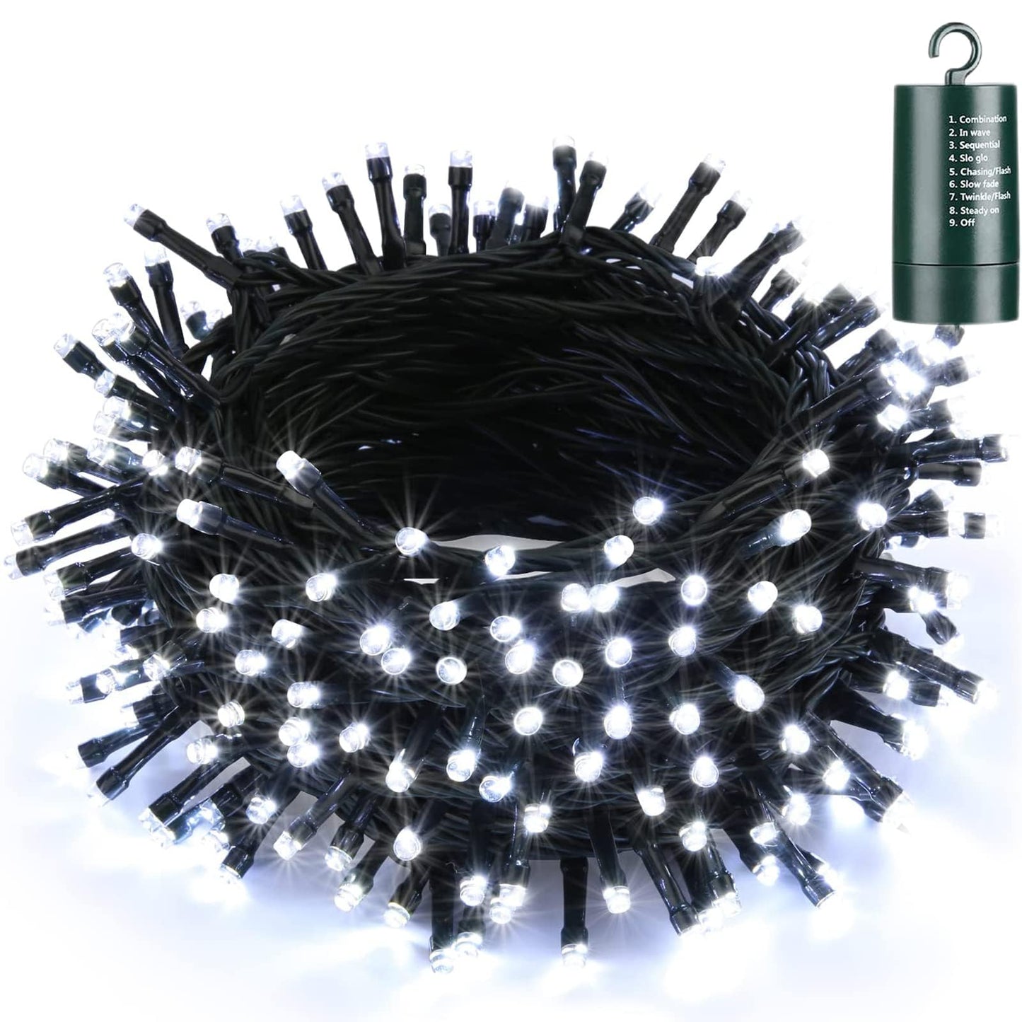 Joomer Battery Operated Fairy Lights 66ft 200LED Waterproof White for Outdoor Home Garden Party Holiday Decoration Model 88-B200-001