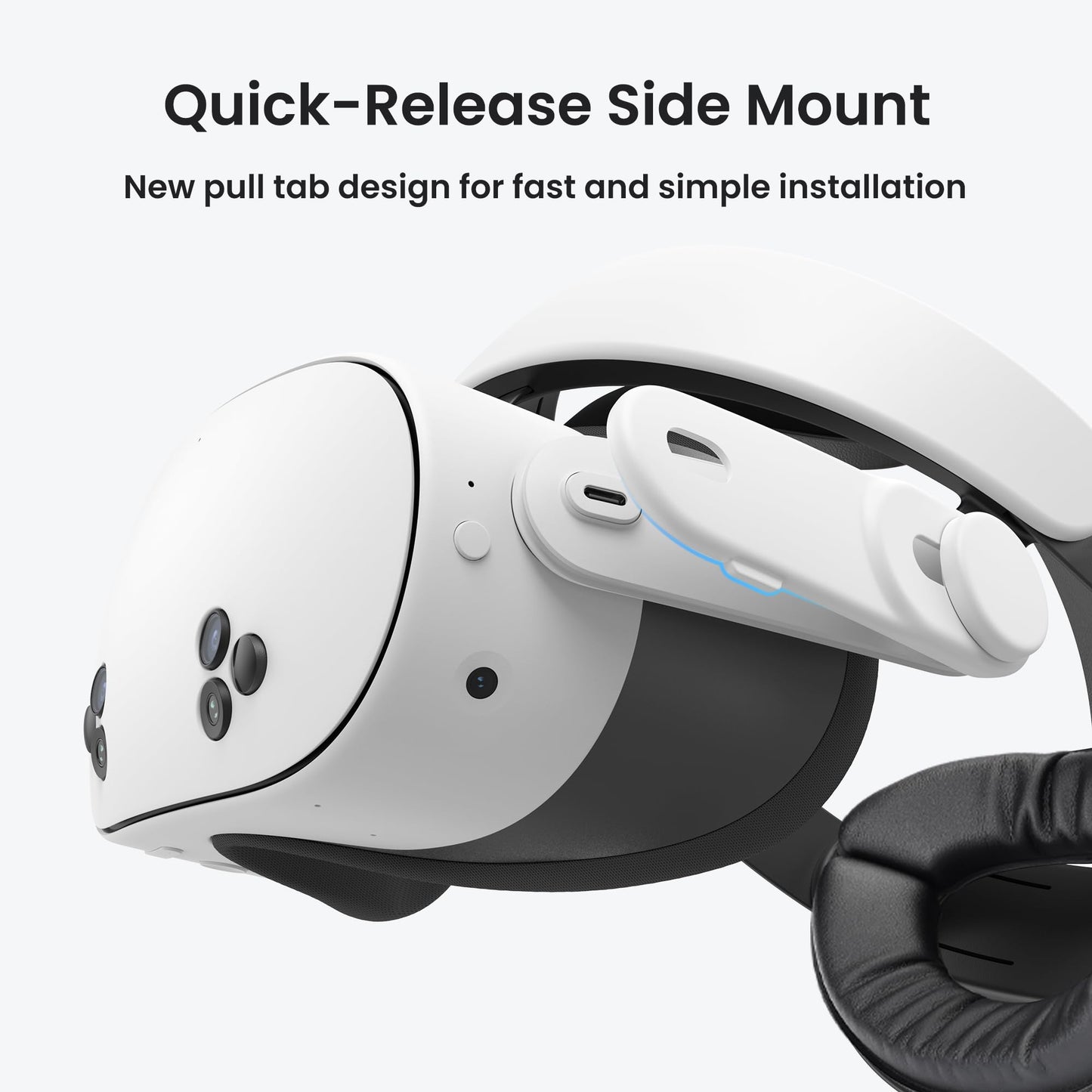 KIWI design H4 Halo Comfort Head Strap Compatible with Meta Quest 3/Quest 3S, Made for Meta, Non-Battery Lightweight Head Strap