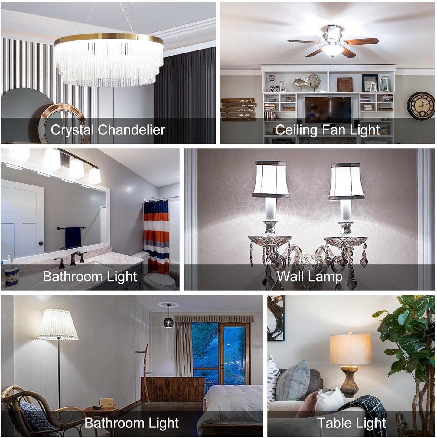 Megereet Jde11 120V 50W Halogen Candelabra Bulb Equivalent E11 Led Bulbs Dimmable 5W 550Lm No-Flicker T3 T4 Mini Base 6000K Daylight White E11 Bulb For Ceiling Fan  Cabinet Lighting 4Pcs