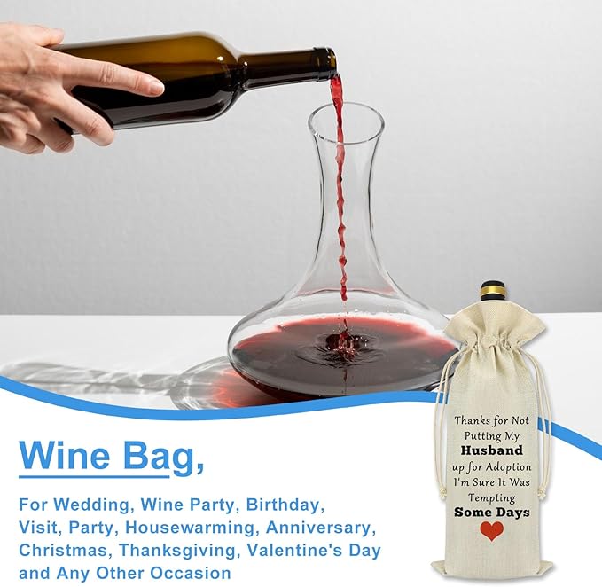 Mother in Law Gift Wine Bags Bonus Mom Gift Funny Mother in Law Gifts from Daughter in Law Mother in Law Birthday Gifts Thank You Gift for Mother in Law Christmas Mothers Day Gifts Wine Bottle Bag