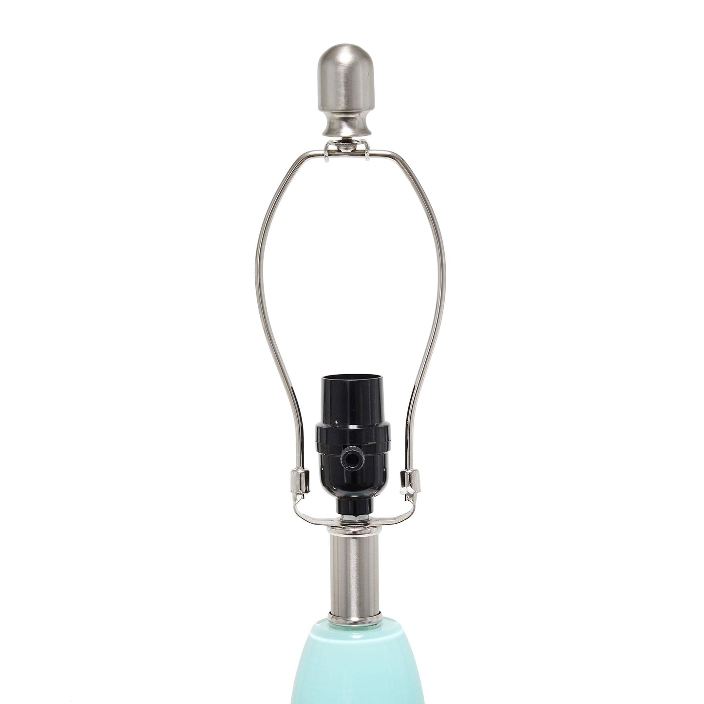 Elegant Designs LT3315-SEA Curved Glass Table Lamp, Seafoam, Contemporary Style, Glass Material