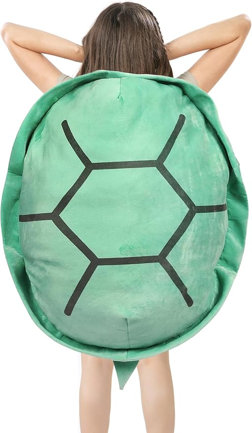 Rruonshully 31 Inch Wearable Turtle Shell Pillows Tortoise Shell Plush Turtle Stuffed Animal Dress Up Cushion Costume for ...