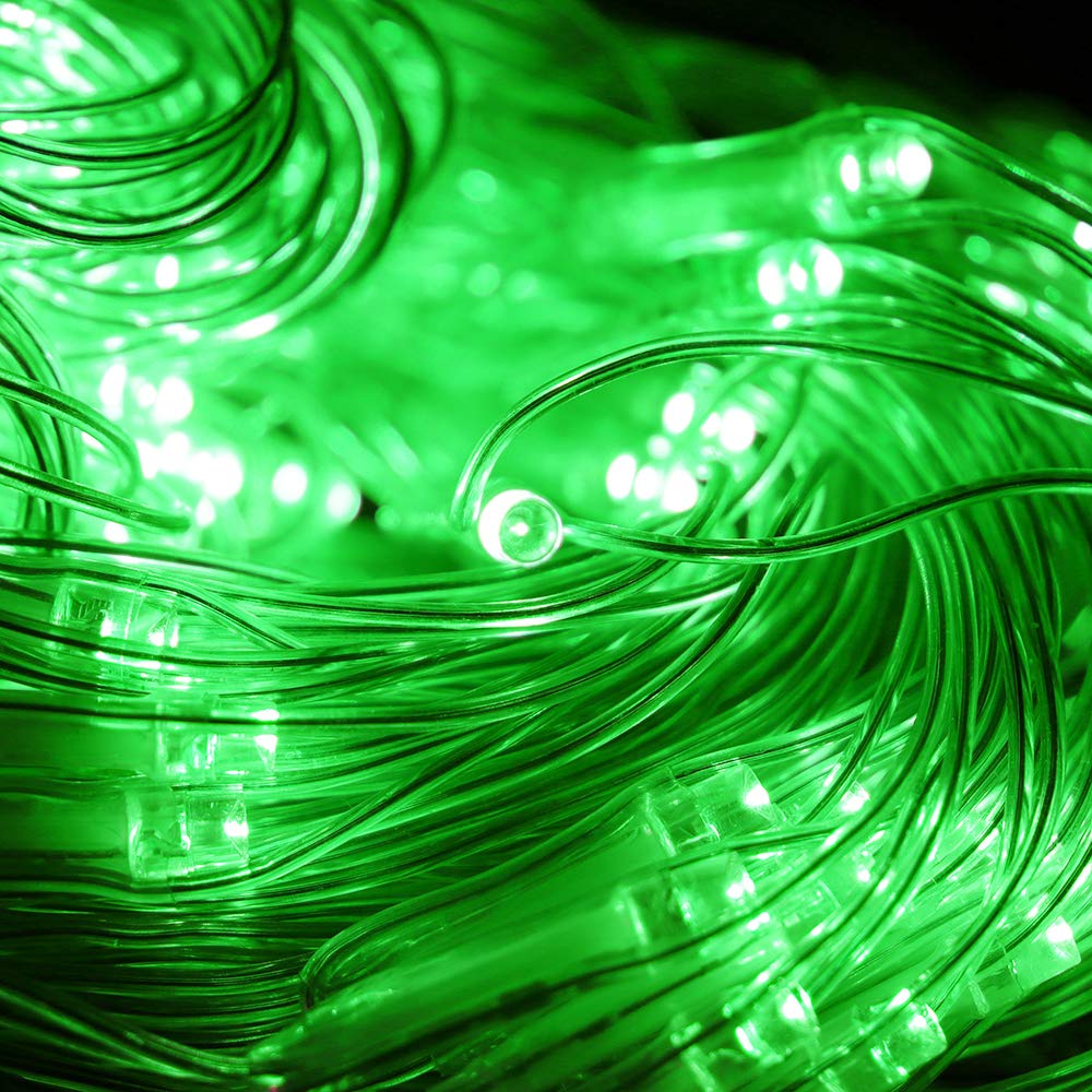 Vicila Net Light Outdoor Mesh Christmas Decorations  100Led String Light Plug In Connectable Tree Warp Hanging 5Ft X 5Ft For Halloween  Shrubs  Lawn  Backyard  Walkway  Bushes  Garden Decor-Green