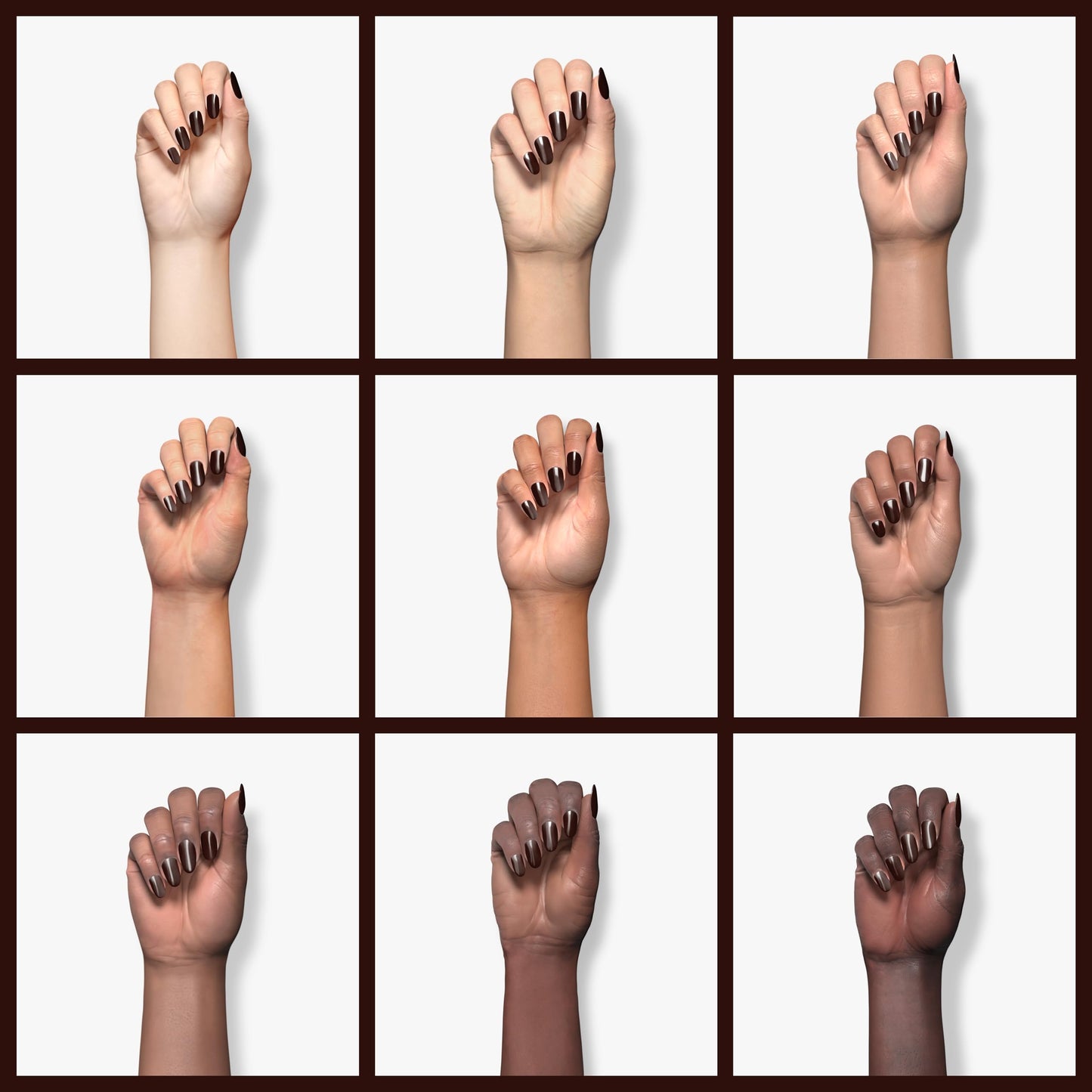 duri Nail Polish, 732 Taurus, Dark Burgundy Brown, Full Coverage, Glossy Finish, Quick Drying, Long Lasting, Natural Nails, 0.45