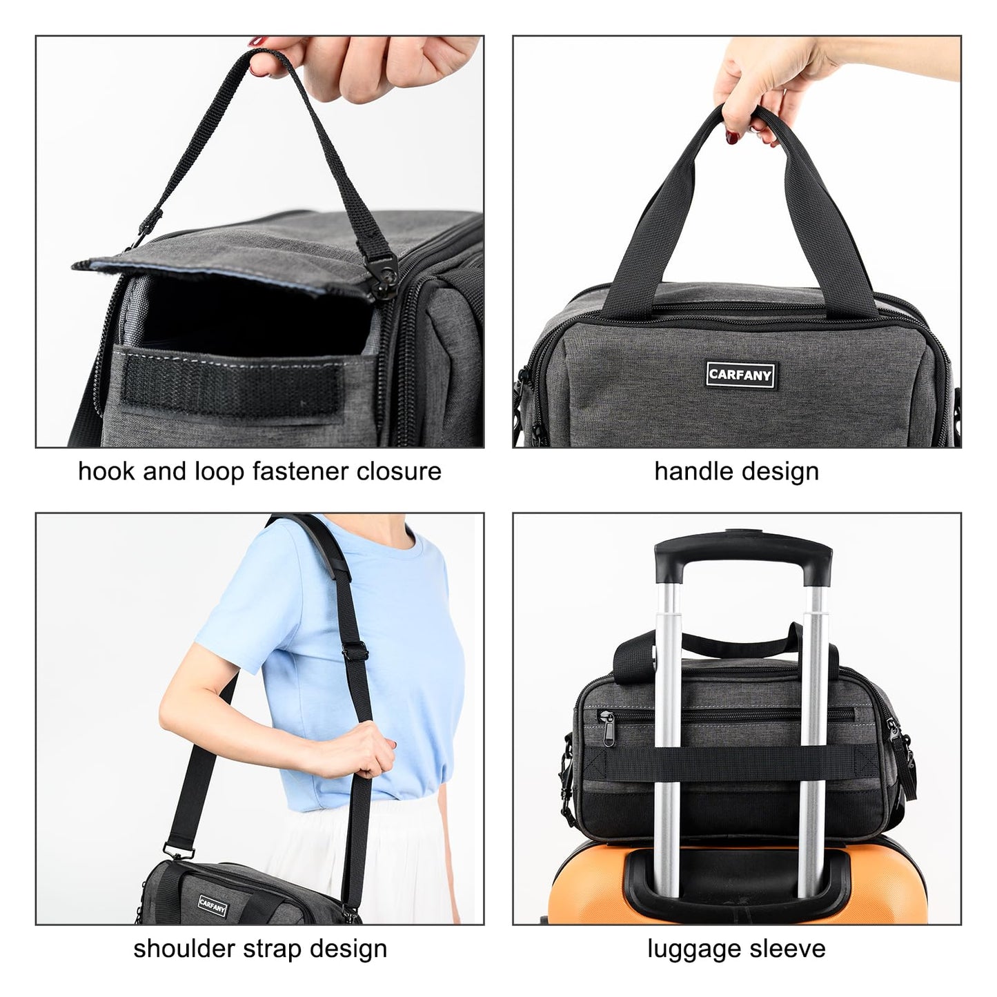Carfany CPAP Bag For Travel Compatible With Resmed Airmini,Portable CPAP Machine And Accessories Case,Carry Organizer With Luggage Strip