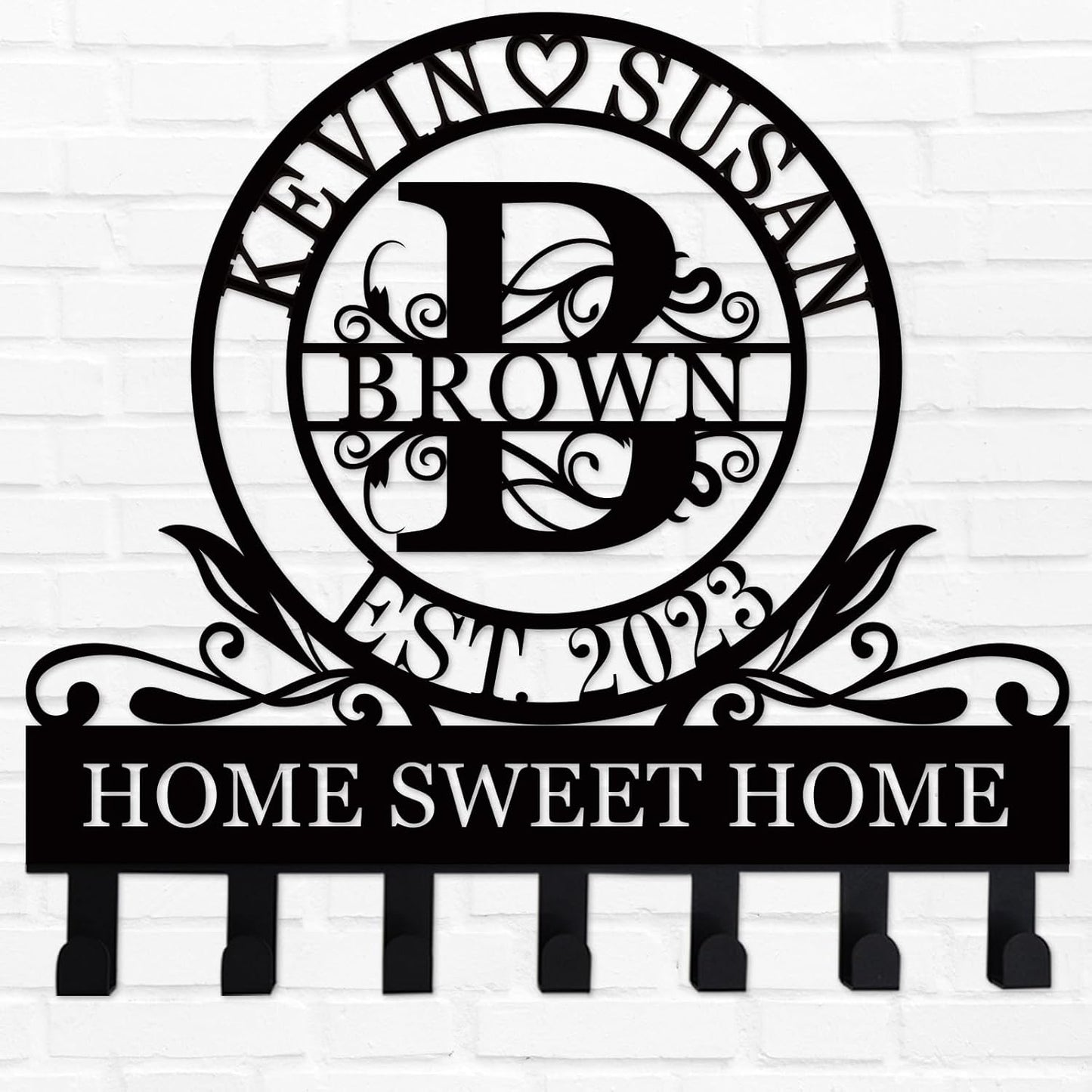 Personalized Metal Name Key Holder for Wall, Metal Key Hooks for Wall, Key Holder for Wall, Personalized Key Holder for Wall, Custom Key Holder for Wall Entrance Key