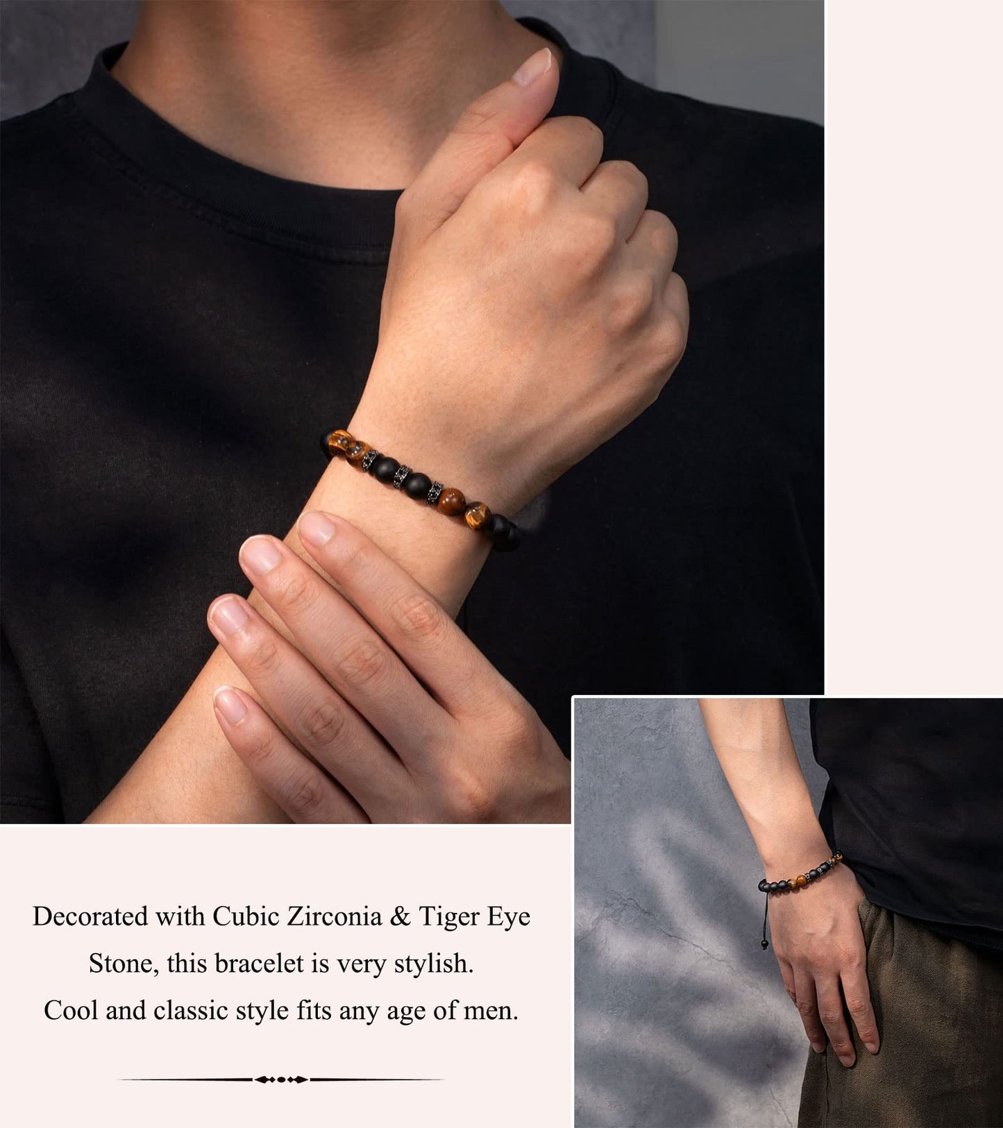 UNGENT THEM Fathers' Day Gifts for Husband from Wife, Husband Birthday Gift Ideas Bracelet Anniversary Christmas Sweetest Valent