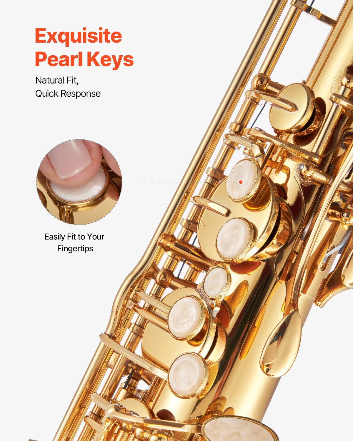 Vevor Tenor Saxophone, B Flat, Professional Brass Saxophone Beginner Kit With Carrying Case, Mouthpiece, Straps, Cleaning Cloth,