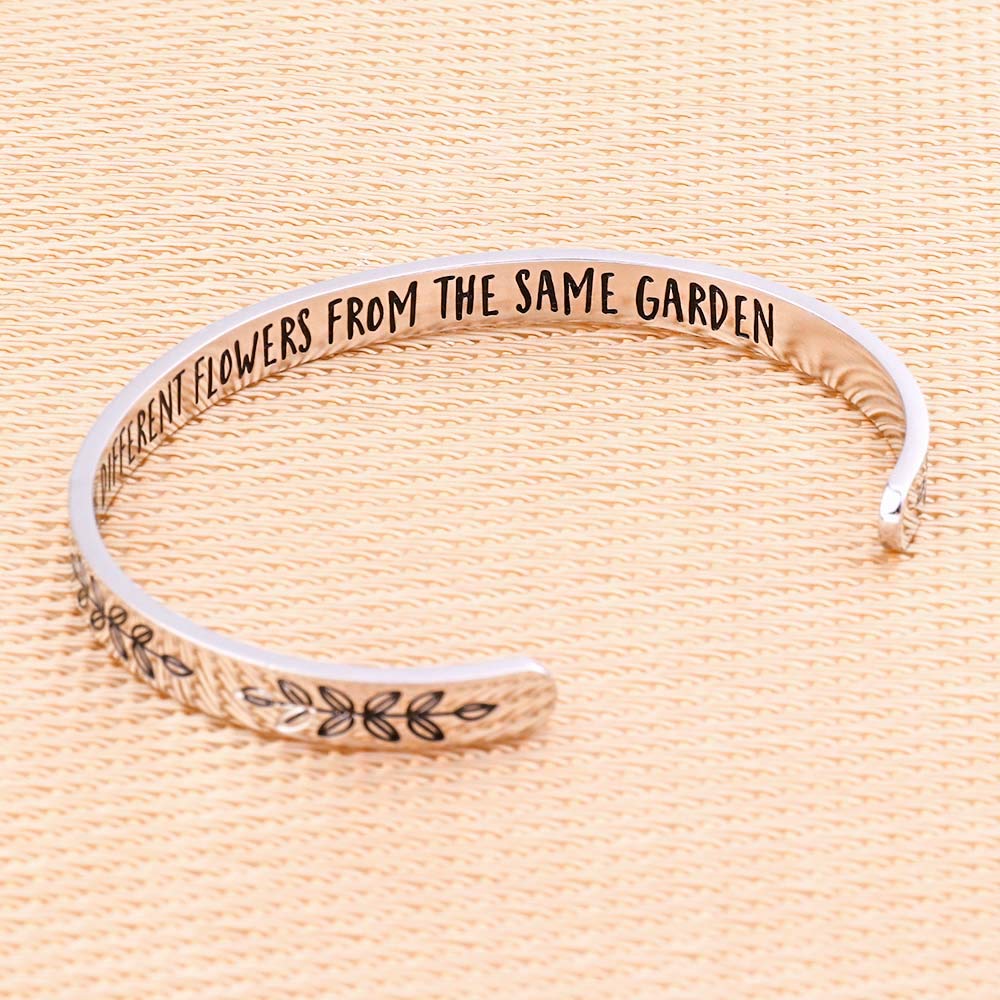 M MOOHAM Sister Gifts - Bracelet for Sisters - Different Flowers Garden Birthday &