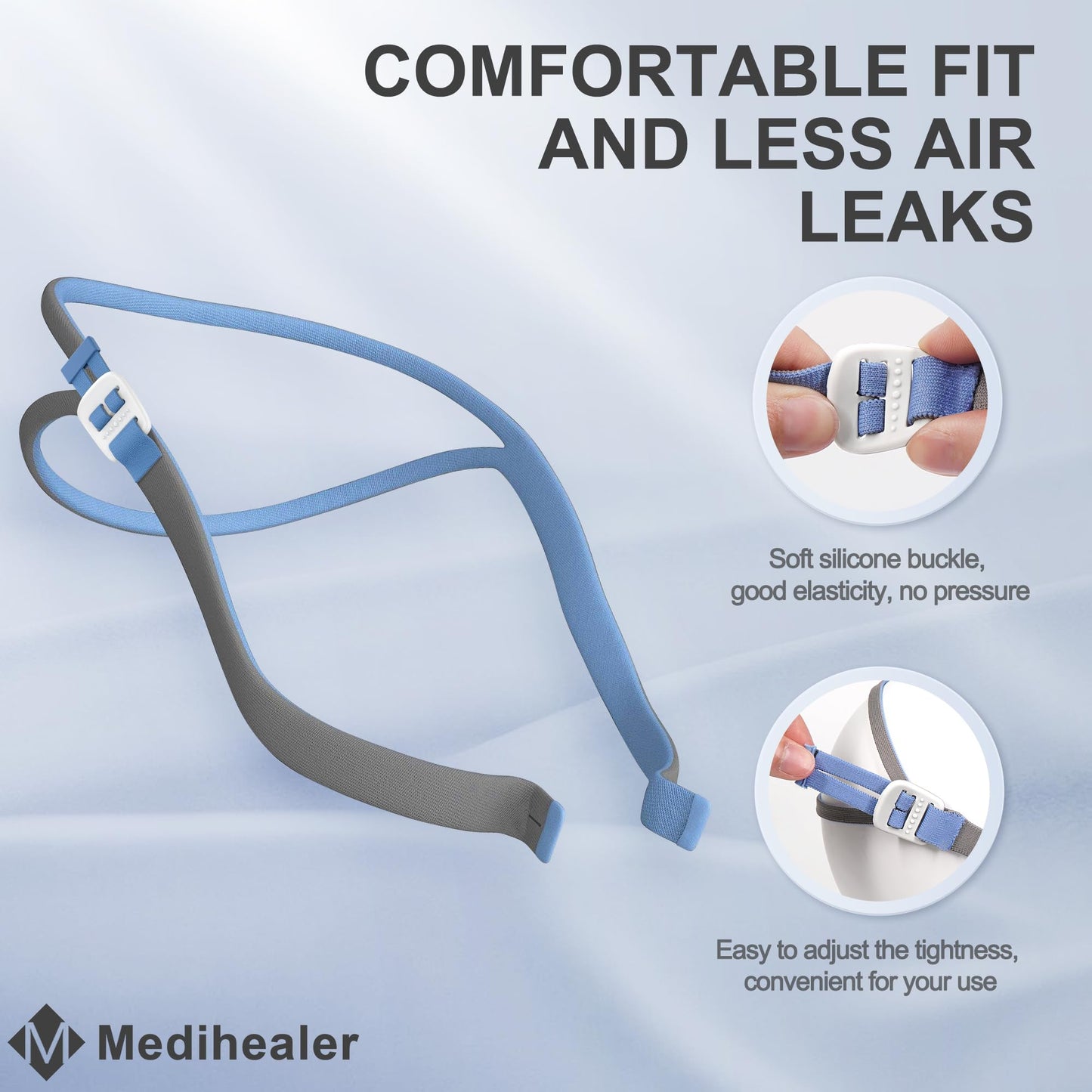 Medihealer 3 Pack Latest Version CPAP Headgear for Airfit P10 & Airfit N30- Advanced Upgraded P10 N30 Strap, Super Elastic Adjustment Straps Great-Value Supplies