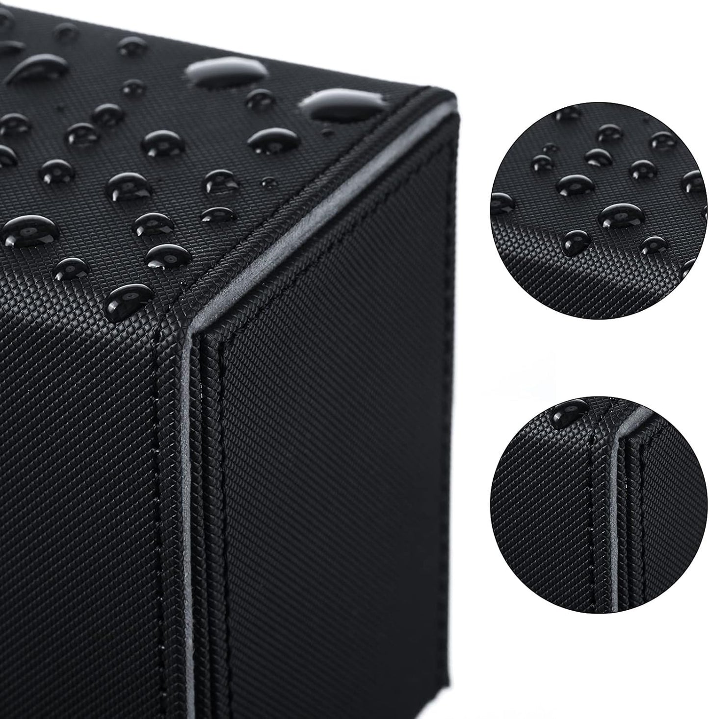 Yookeer 4 Pieces Leather Deck Card Boxes Cards Deck Game Box for Collectible Playing Card Box Compatible with MTG Commander(Black, Purple, Yellow, White,Horizontal)