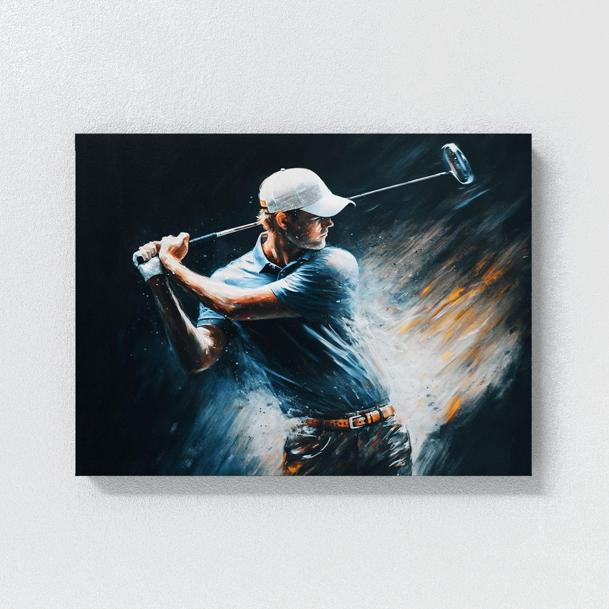 Sense Canvas Golf Golfer Motion Blur 8 Canvas Art - Home Decor Wall Art Print Poster Painting Medium 24x18 / 1.5"