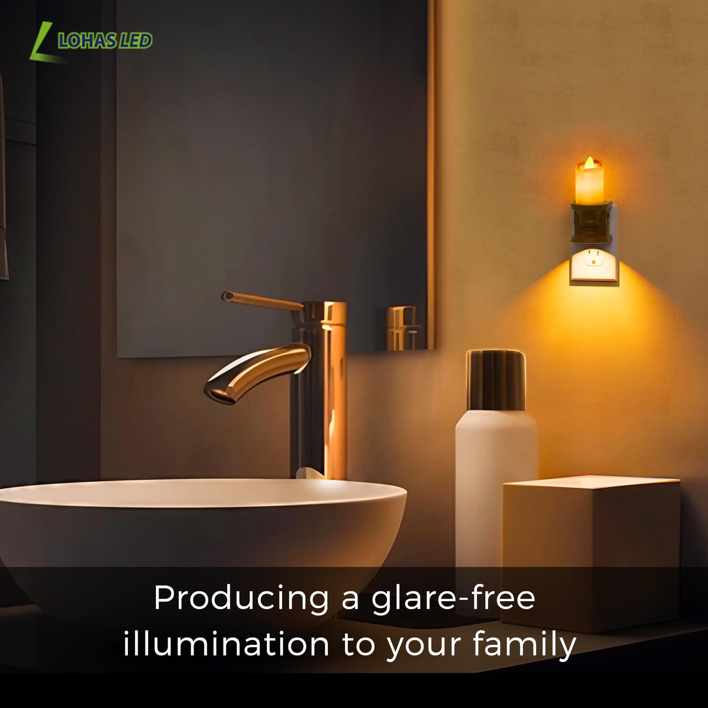 L Lohas Led Night Light [2-Pack] Flameless Candle Night Light With 3 Lighting Model  Dusk To Dawn Sensor 0-100Lm Brightness Dimmable Amber Light Vintage Nightlight For mature-themeds Hallway Bedroom