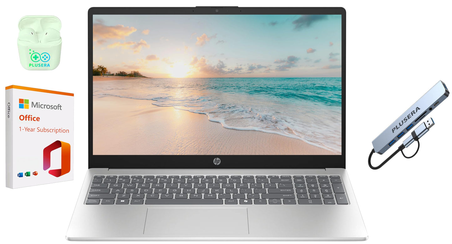 Hp 15.6 Led Business & Student Laptop, 8Gb Ram 384Gb Storage (128Gb Ufs+256Gb Docking Set), Quad-Cores Intel Pentium, Windows 11