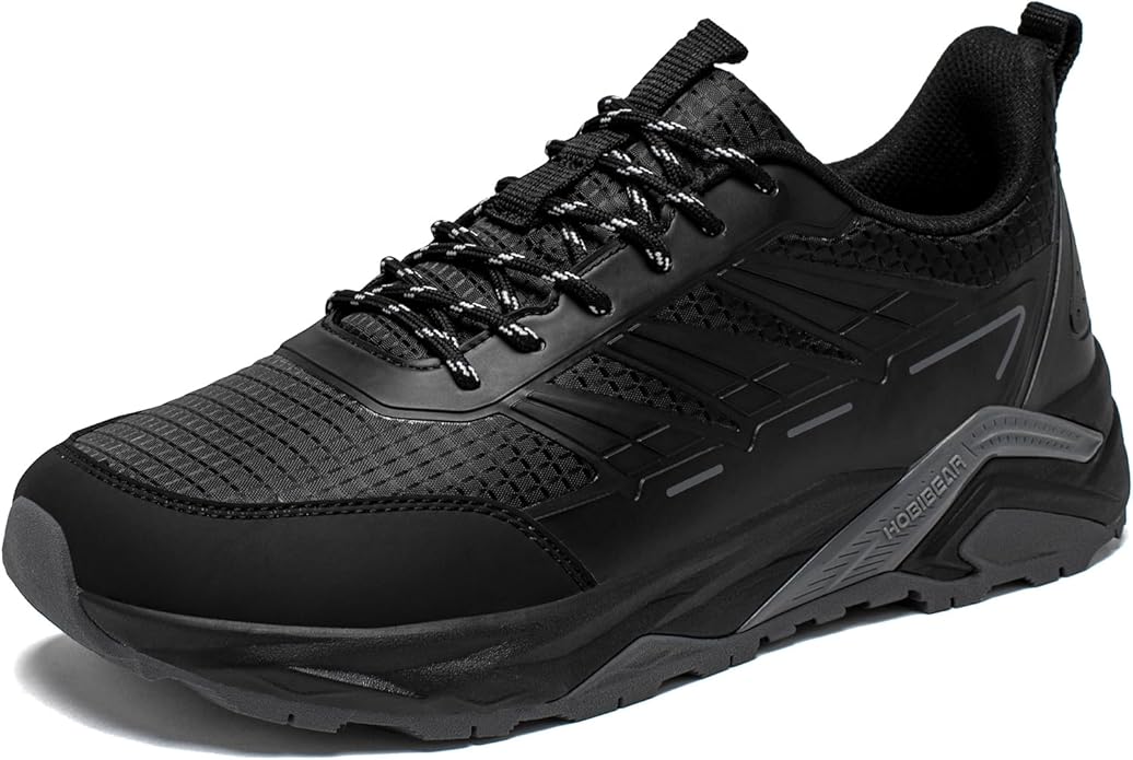 HOBIBEAR Men's Trail Hiking Shoes Wide Fit - Lightweight Low Top Breathable Sneakers for Walking, Trekking & Outdoor Adven...