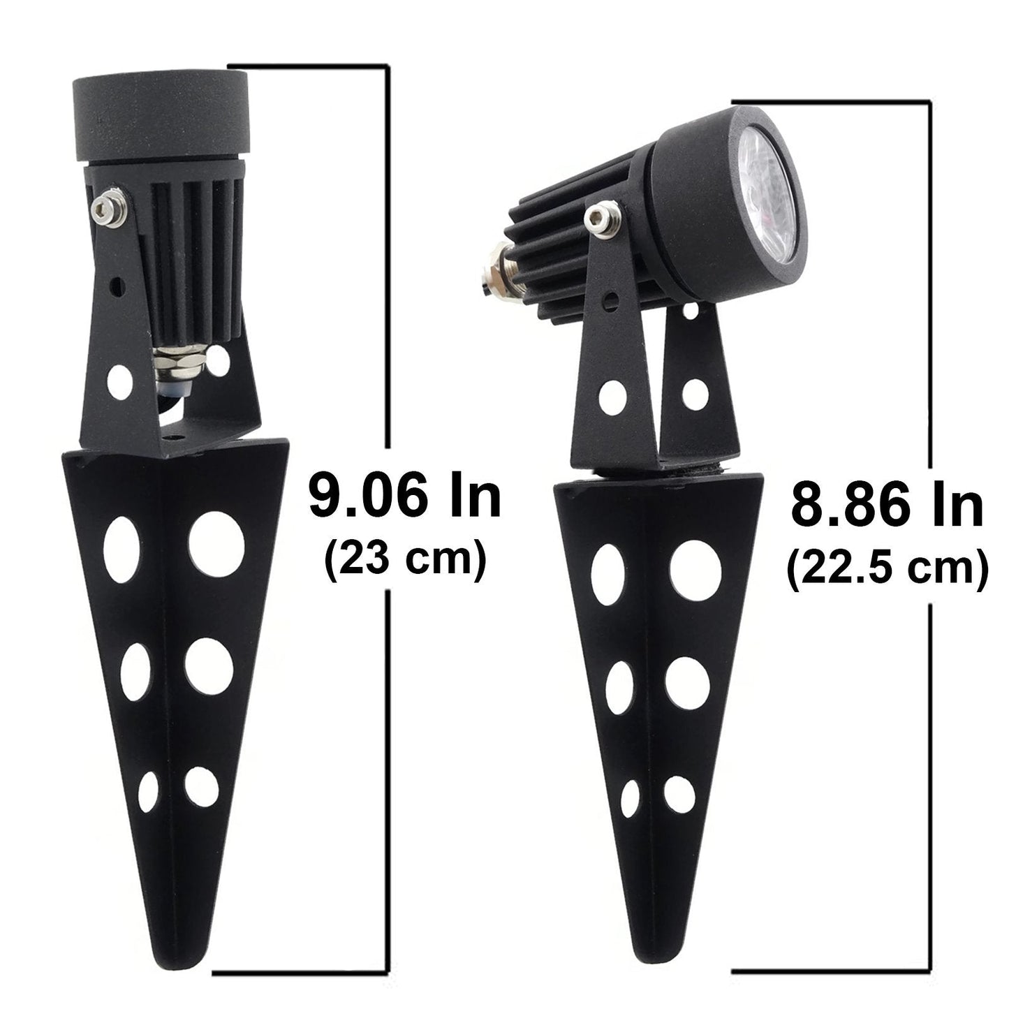 Solar Light Mart Mini 50X Led Spotlight - Warm White, Black, Aluminium, 60-100 Lumen For Outdoor Garden & Landscape Lighting