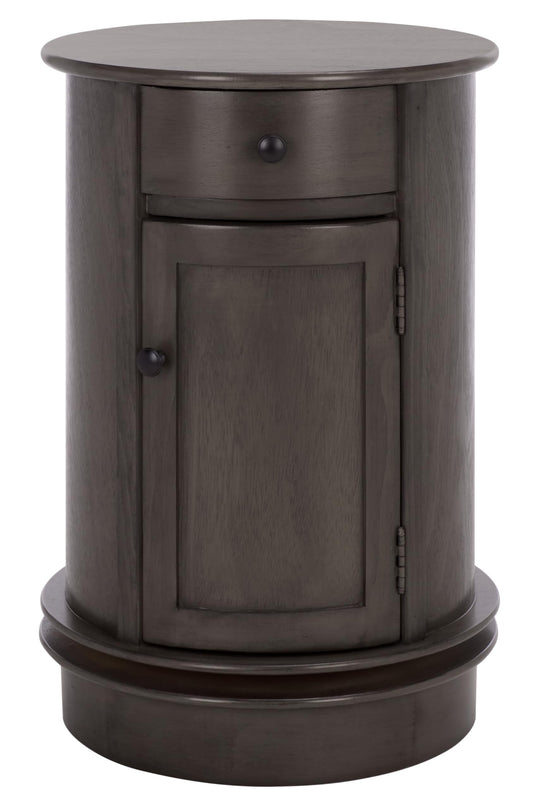 SAFAVIEH Furniture - Tabitha 1-Drawer Accent Table - Black - Solid Wood - Farmhouse Storage Design - Ideal for Living Room, Entryway, Home Office, 17.7"W x 17.7"D x 26"H - Fully Assembled (AMH5712H)