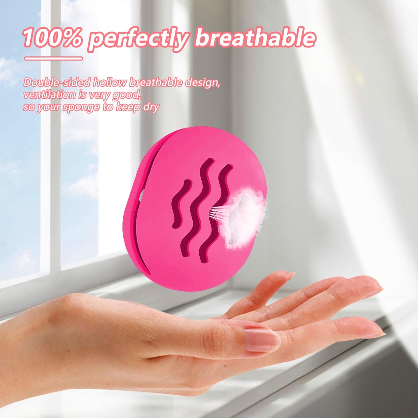 TIKIUKI 2-Pack Silicone Makeup Sponge Travel Case Makeup Sponge Holder Beauty Blender Case - Travel Storage Case for Beauty Blen