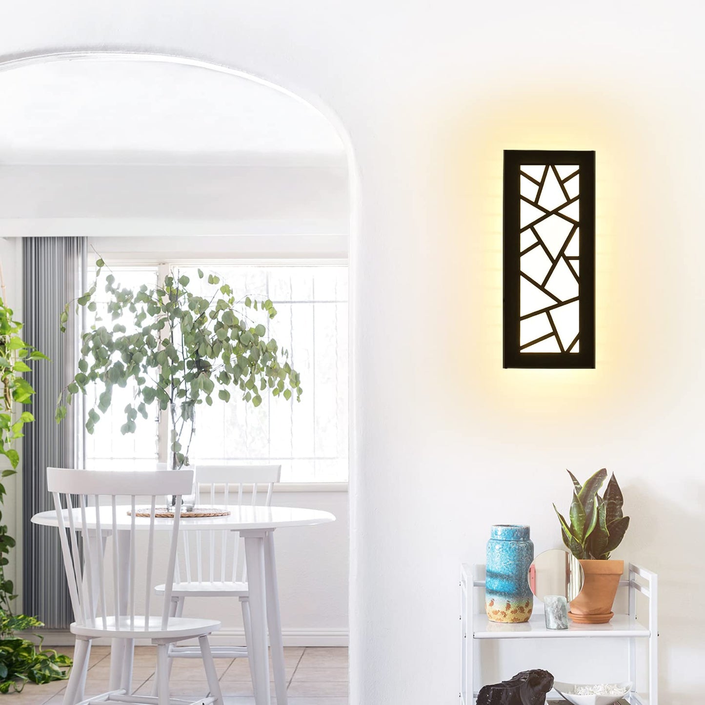 Truwella Led Wall Sconce - 11.8 Waterproof Aluminum Outdoor Light, 3000K Black, Model Ct-186-0