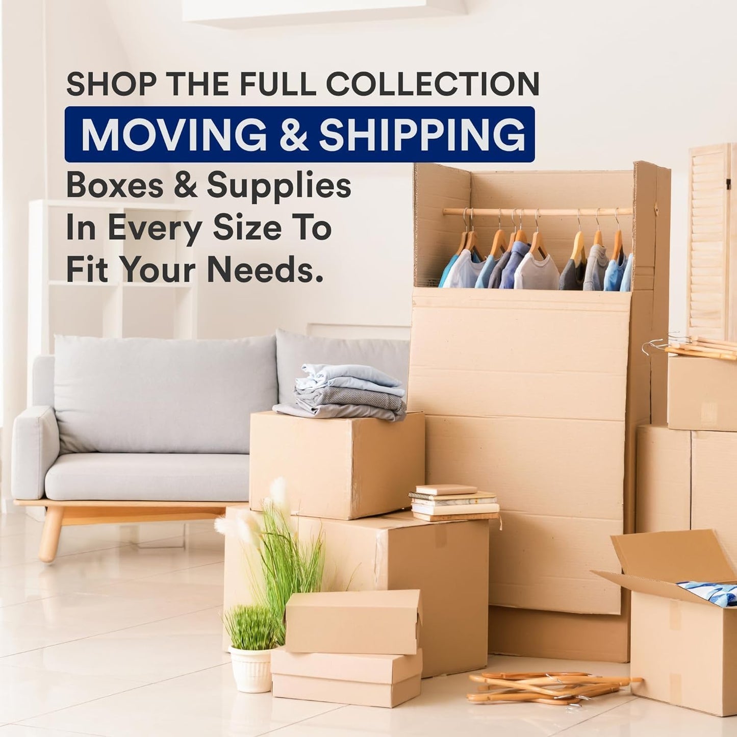 BOX USA Moving Boxes Medium 20-Pack 18x14x12" - Corrugated Cardboard Box for Shipping, Mailing, Packing, Packaging and Storage