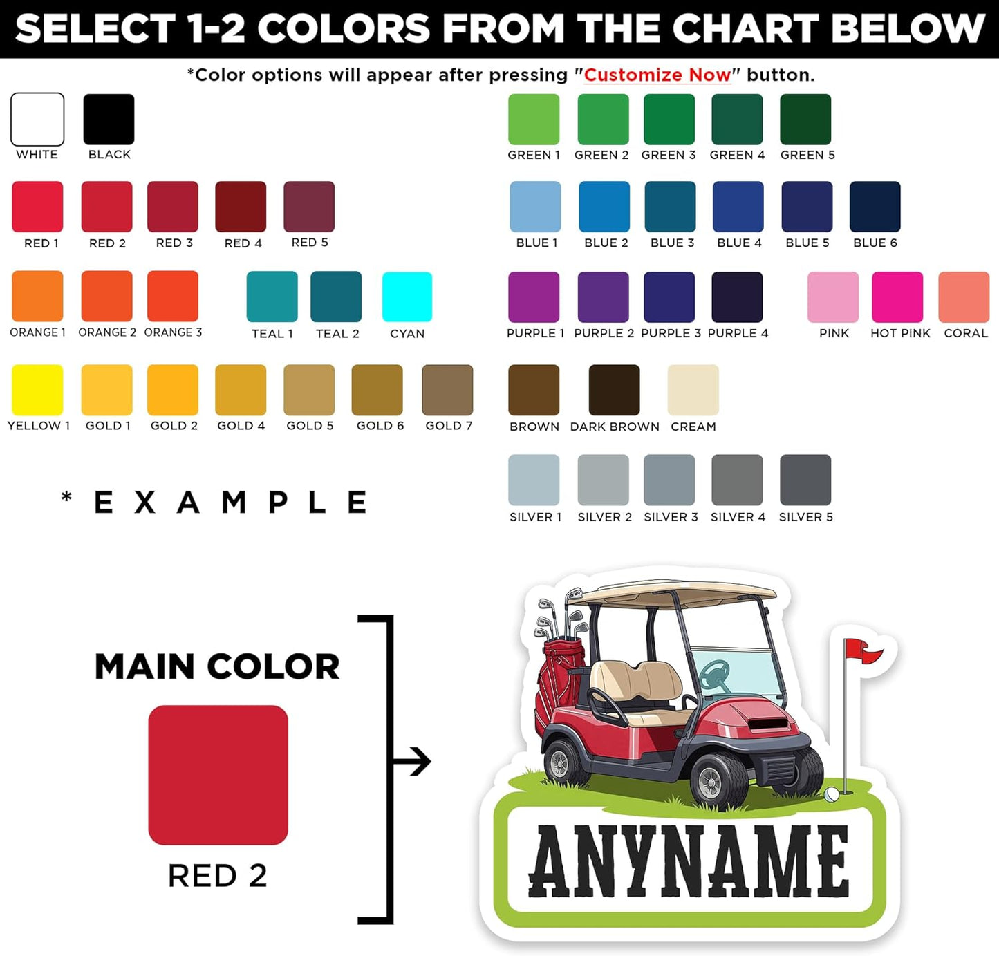 Custom Golf Name Sticker Personalized Golf Sports Name Stickers Golf Cart Waterproof Vinyl Stickers for Laptop Water Bottle Cars Phone Case Decal Decor Stuff Gifts