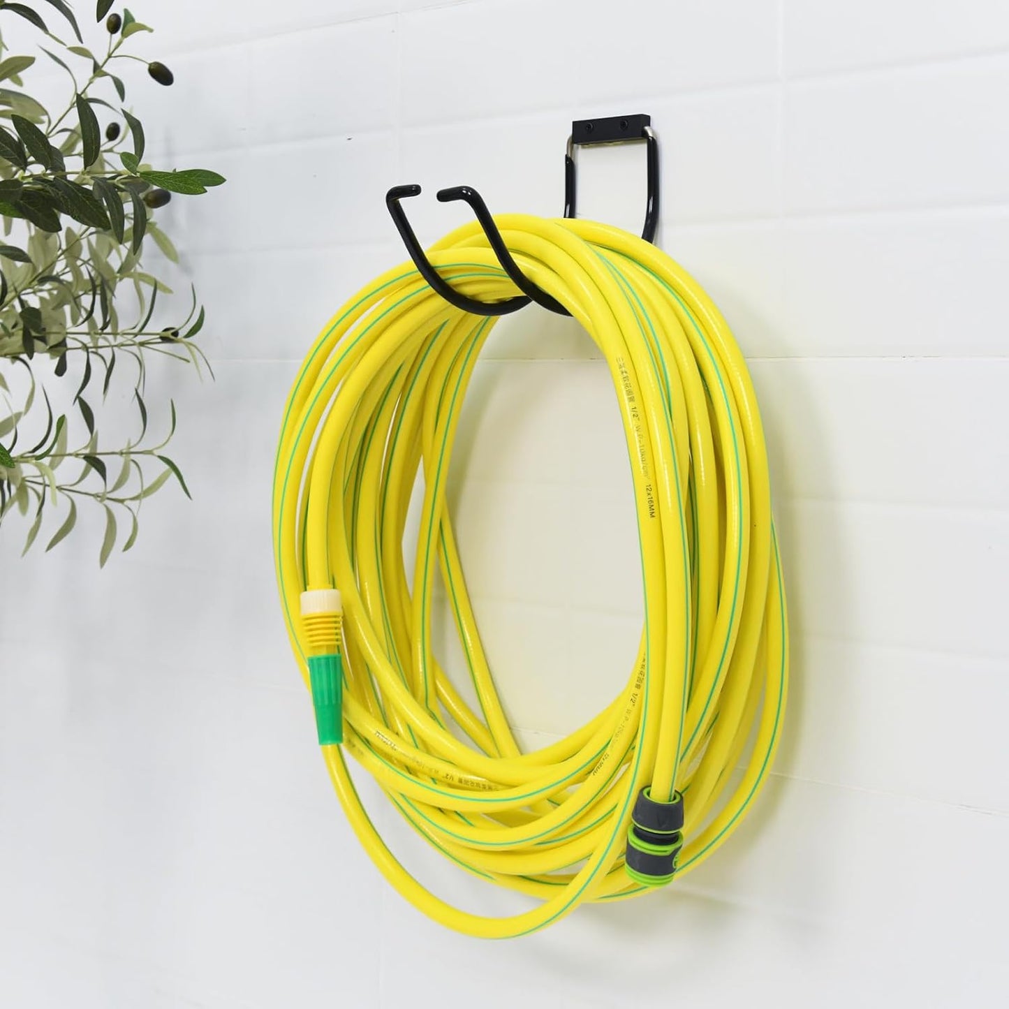 Garden Hose Holder Wall Mounted,304Stainless Steel Solid Hook Holds Up to 150Ft - Orange